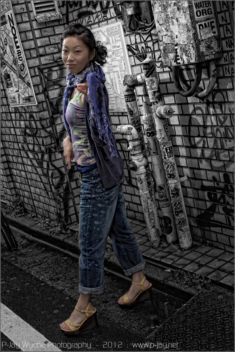 Male model photo shoot of P-Jay Wyche in Harajuku Tokyo, Japan