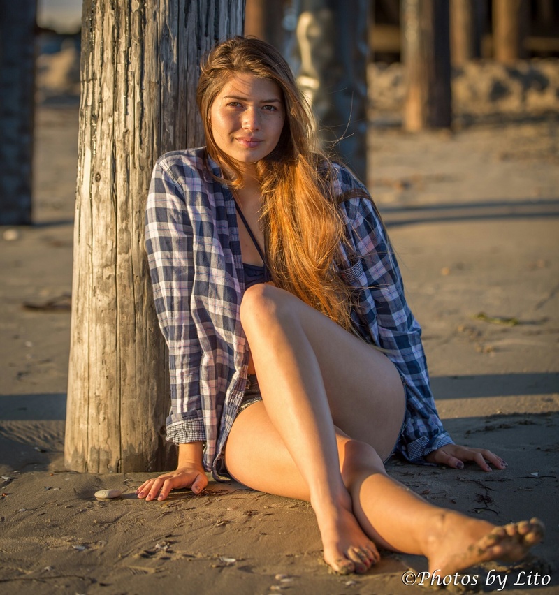 Female model photo shoot of Natasha Monsauret by Photos by Lito in Goleta pier