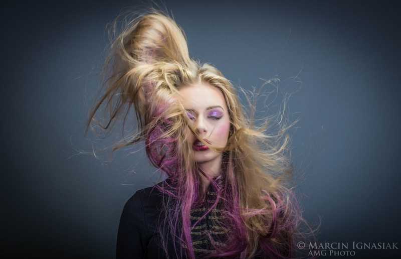 Female model photo shoot of Aga Zajdel MakeUpArtist by Marcin Ignasiak
