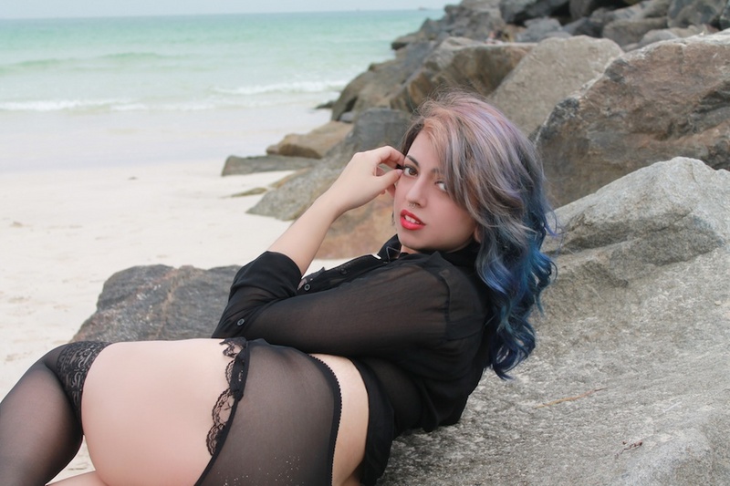 Female model photo shoot of Gynx__ in South Beach, FL.