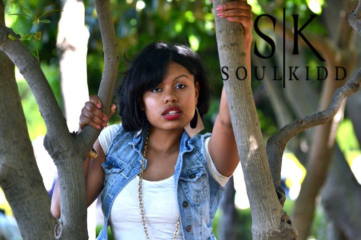 Male and Female model photo shoot of Soulkidd Productions and Blaxican Beautie