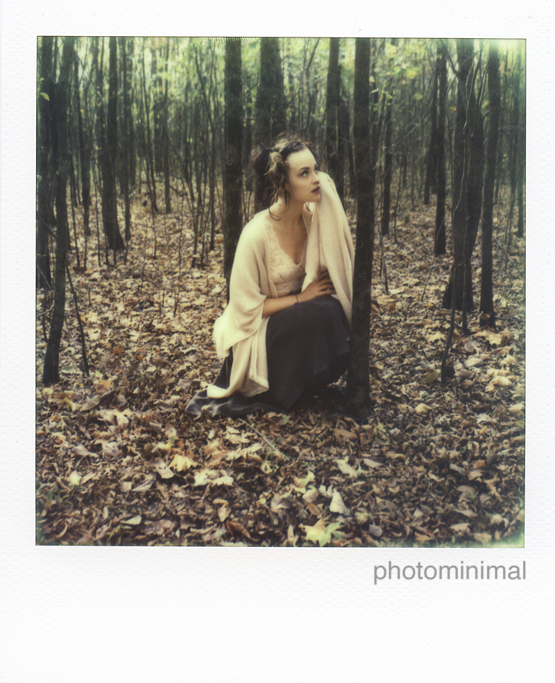 Male and Female model photo shoot of photominimal and leboomnoir in Nashville / Polaroid 690 / Impossible PX680