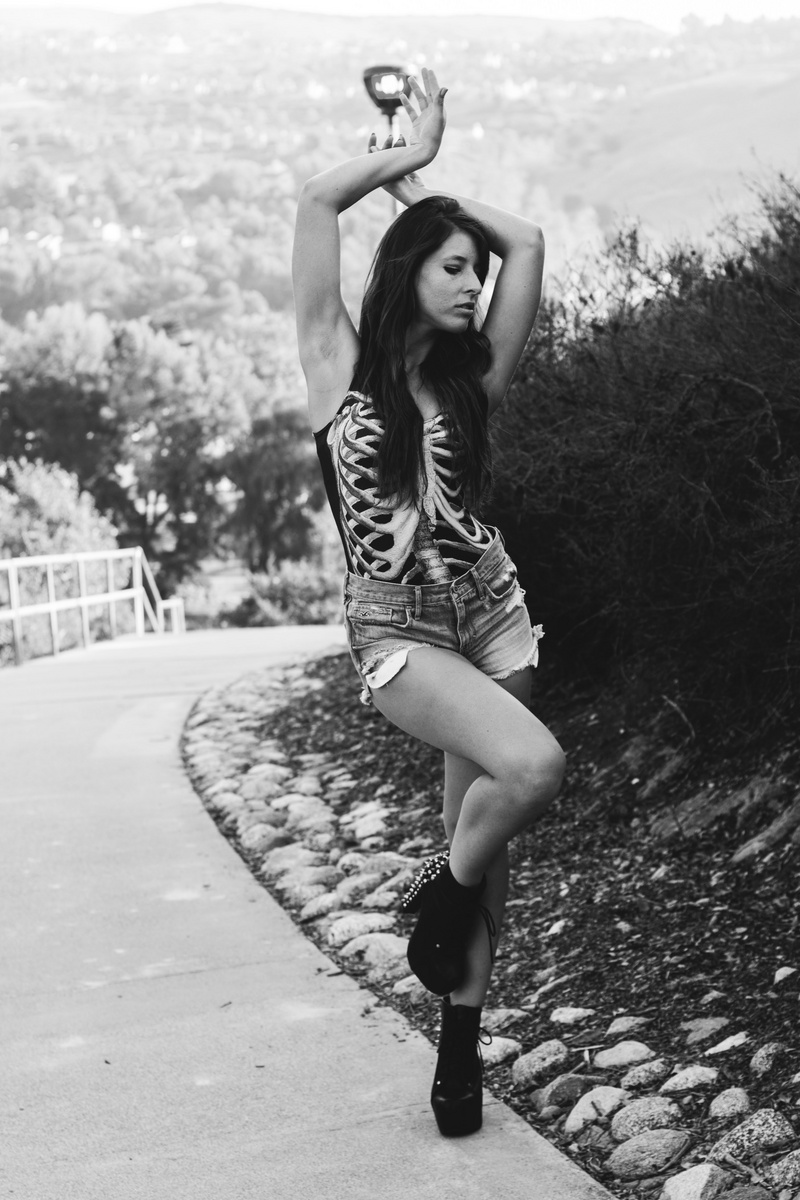 Female model photo shoot of Kimberly Shaul in Newport Beach, CA, wardrobe styled by VitaGirlVintage