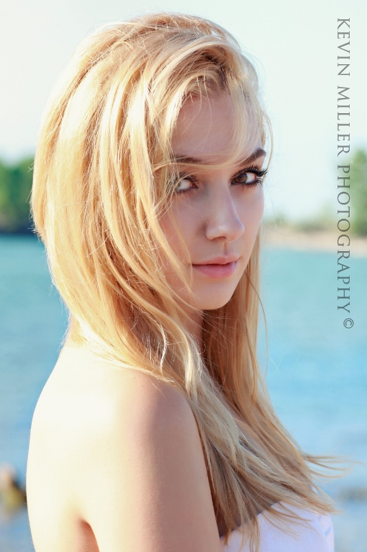 Female model photo shoot of Julia K Kathleen by Illini Photography in 12th Street Beach, Chicago