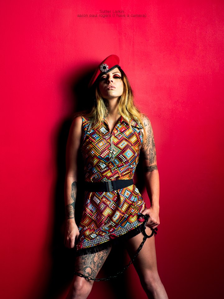 Female model photo shoot of ashley pert by Aaron Paul Rogers, clothing designed by Sutter Larkin