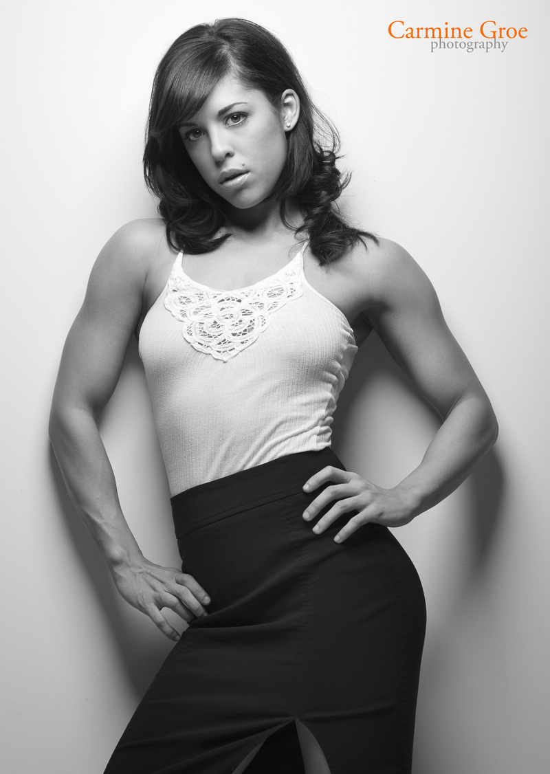 Female model photo shoot of anya ells in studio