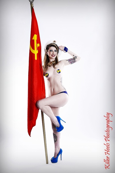 Female model photo shoot of Vanity Vengeance by KillerHeelsPhotography in Red dawn studios