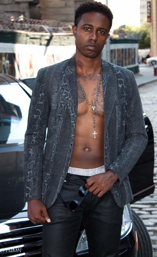 Male model photo shoot of Ziy Santana in DUMBO, Brooklyn
