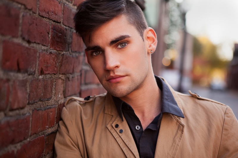 Male model photo shoot of Loren Couse in Boston, MA, makeup by CultColor