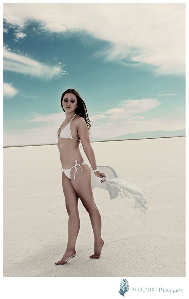 Female model photo shoot of Sara LaFollette in Bonneville Salt Flats, UT