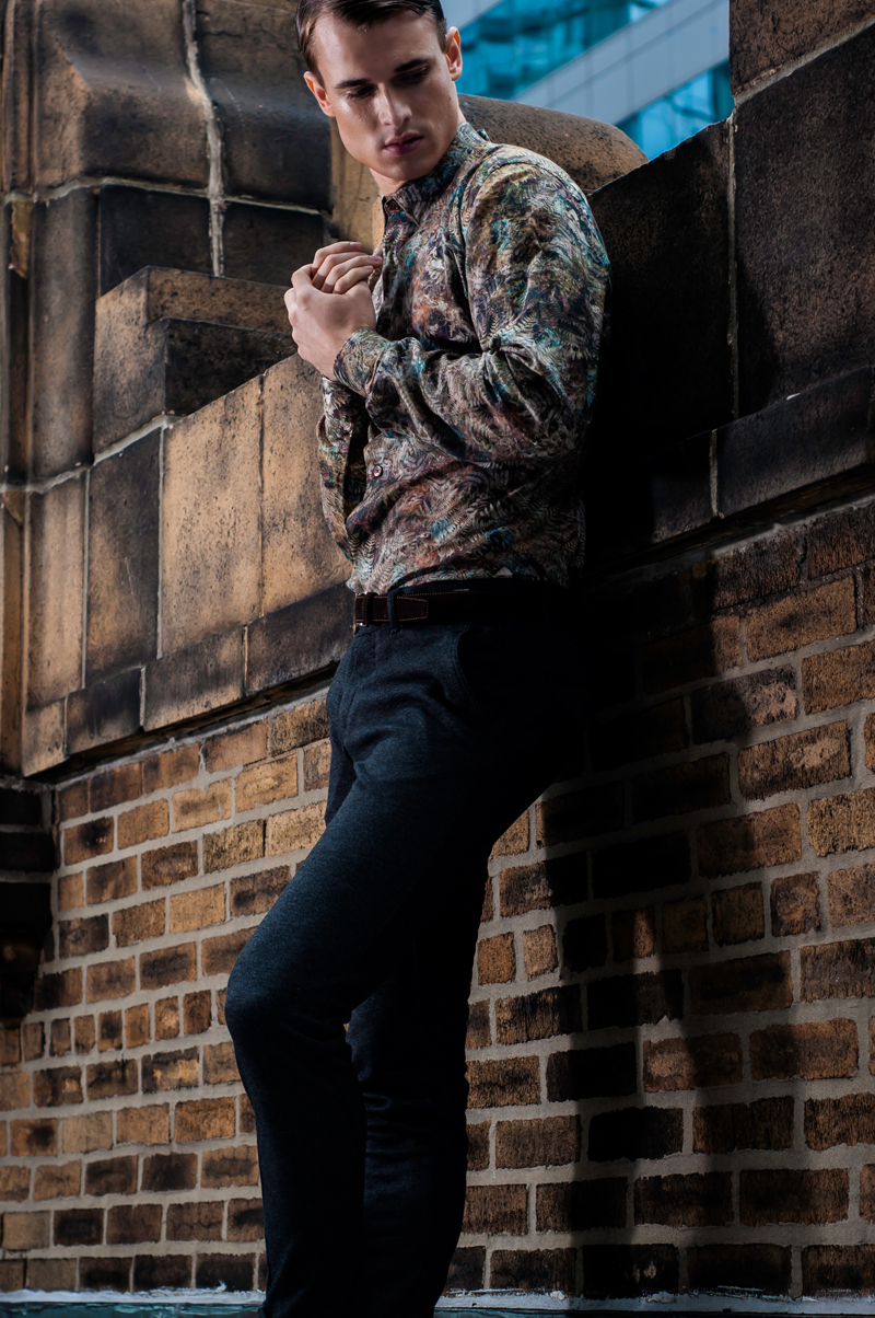 Male model photo shoot of John Fredrickson in Times Square, NYC