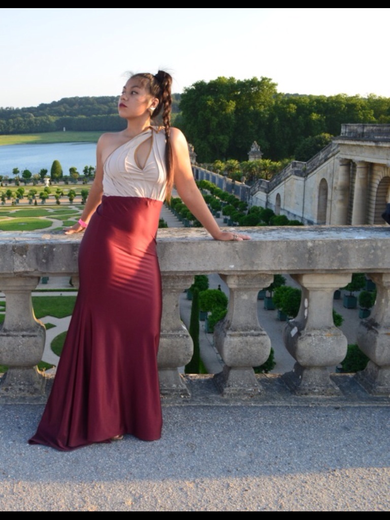 Female model photo shoot of ReynaMonroe in Gardens of Versailles, France