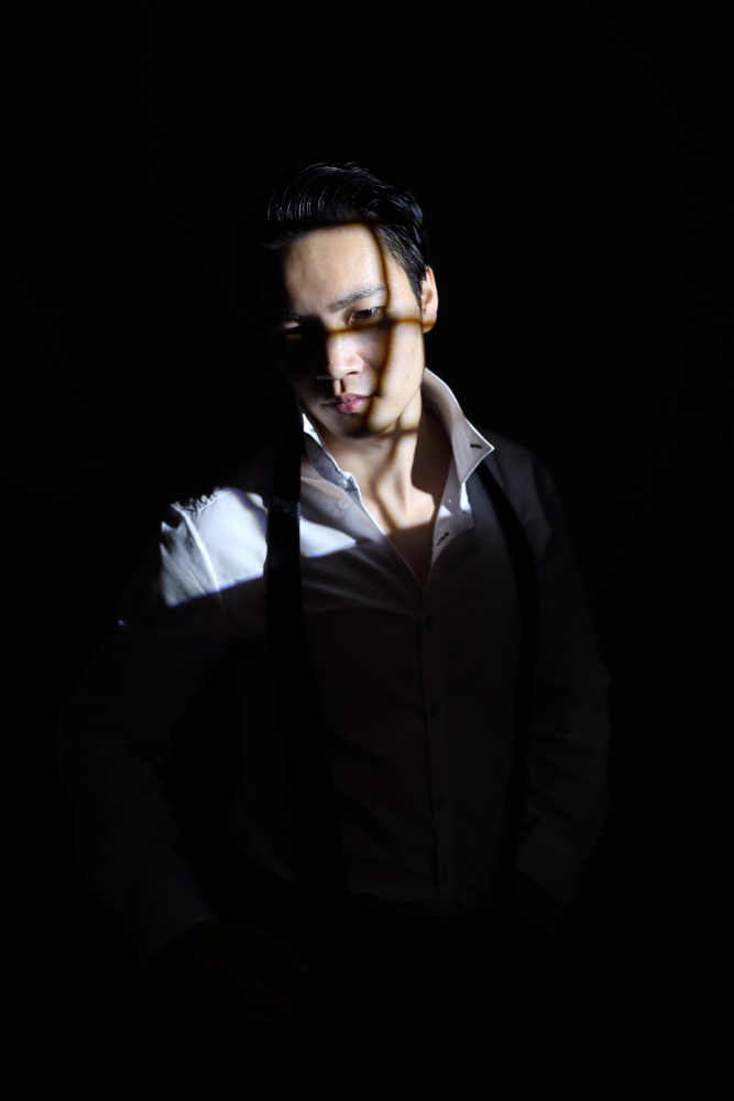 Male model photo shoot of wen antonio li