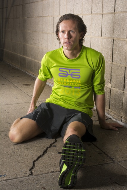 Male model photo shoot of Shirtless Runner by Brian Scott Scherer