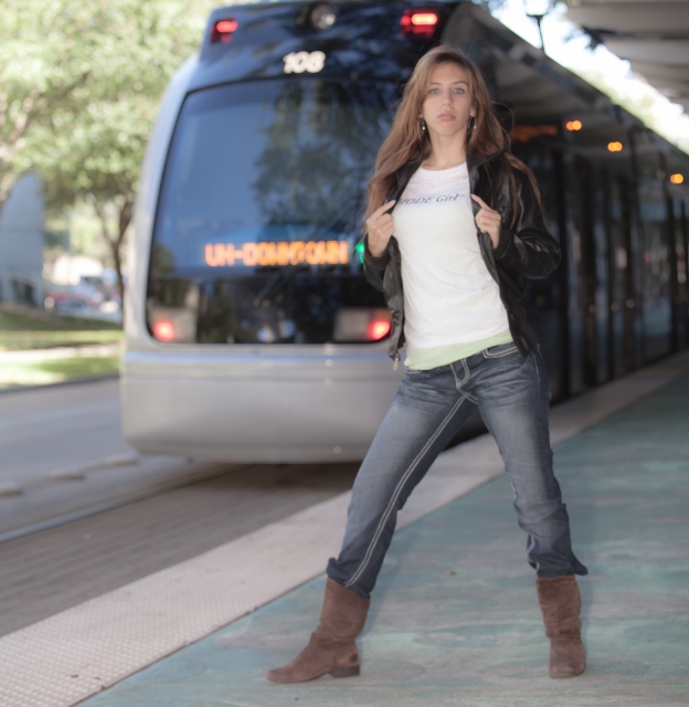 Female model photo shoot of Miss Kristy Ann  in Downtown Houston, TX
