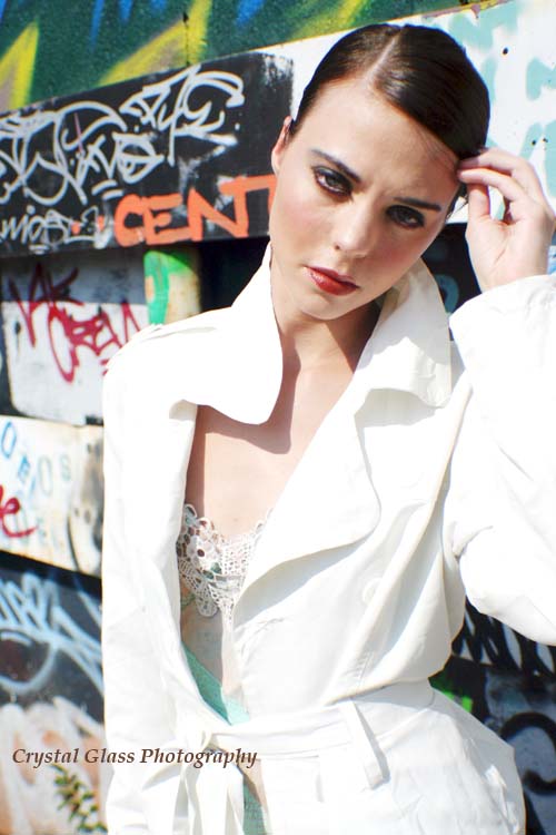 Female model photo shoot of Crystal Glass Inc in Newark NJ