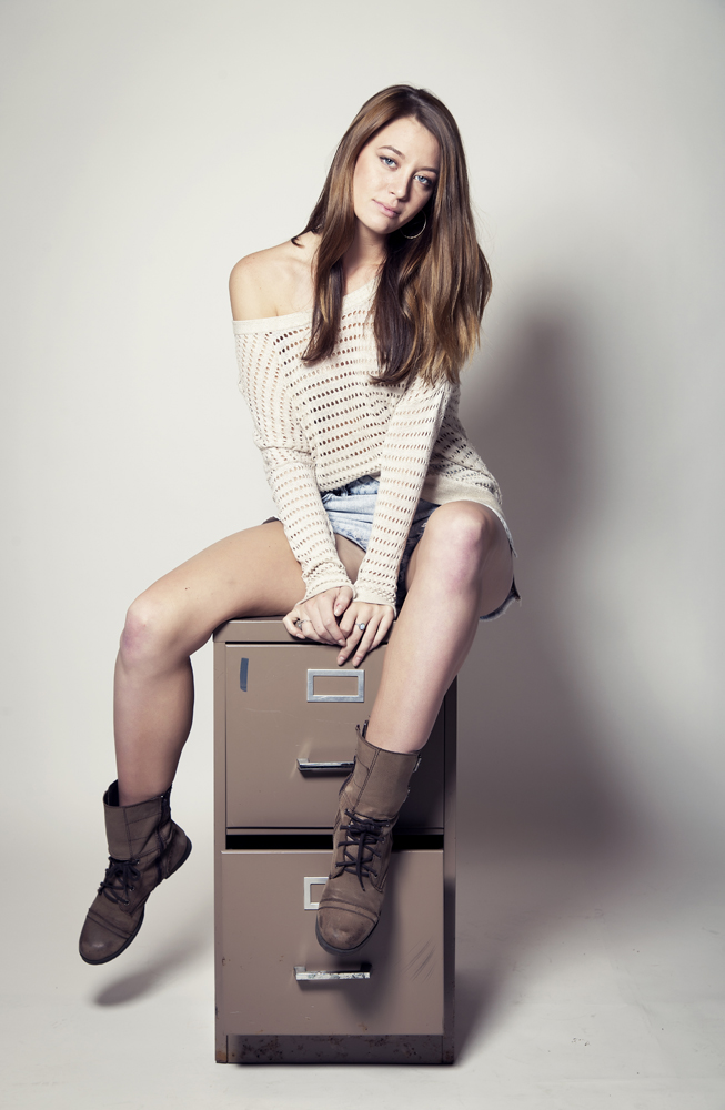 Female model photo shoot of Krys Cai by a digital cure