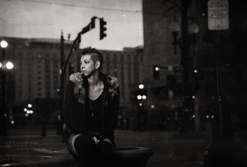 Female model photo shoot of Christina Olson in Salt Lake City Main Street