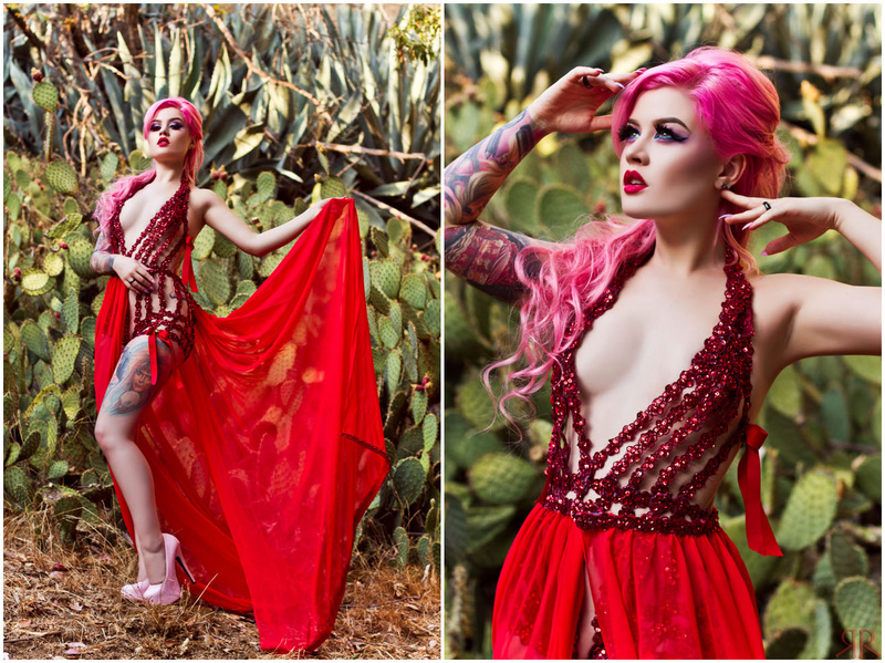 Female model photo shoot of RedrumCollaboration and Kelly Eden in Hollywood Hills (CA) 