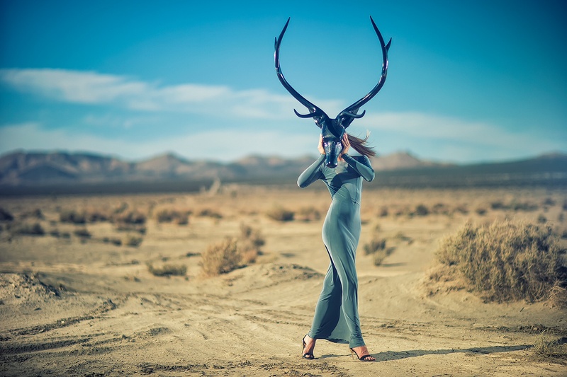 Female model photo shoot of Ervina Topalli in El Mirage Dry Lake