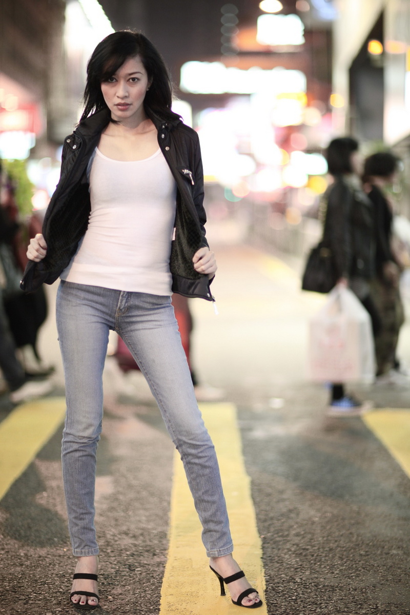 Female model photo shoot of Ayumi Sandra in Lam Kwai Fong, Hong Kong