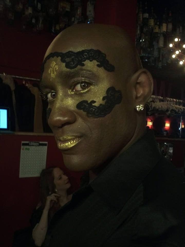Male model photo shoot of Cedric Jones in NYC RAWards at M1-5 Lounge, makeup by Ann Breitbach