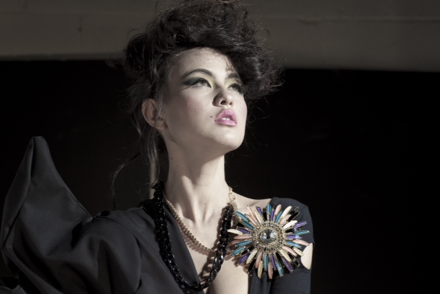 Female model photo shoot of Bezalel Couture Designs