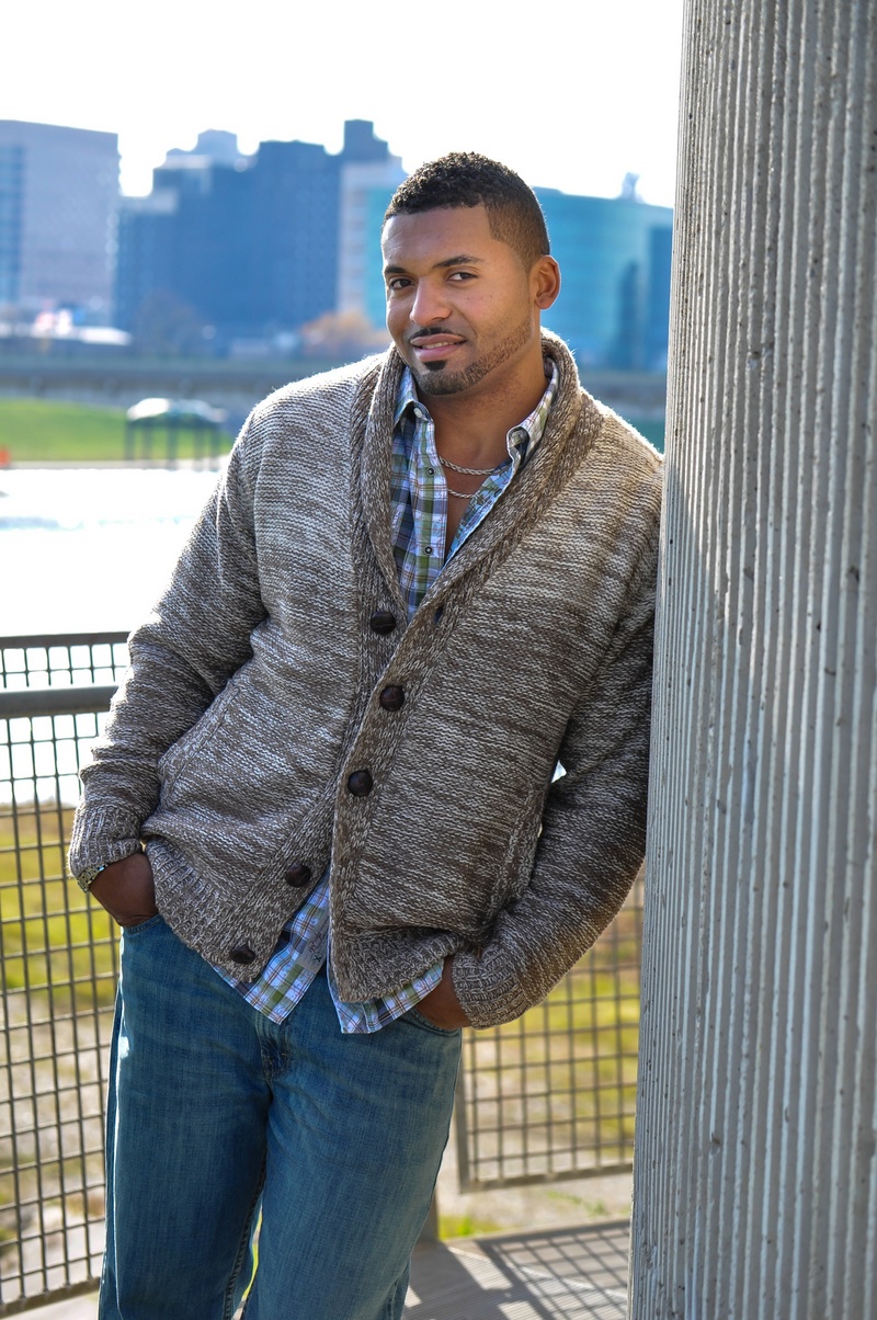 Male model photo shoot of Devon Glover in Downtown Dayton, OH