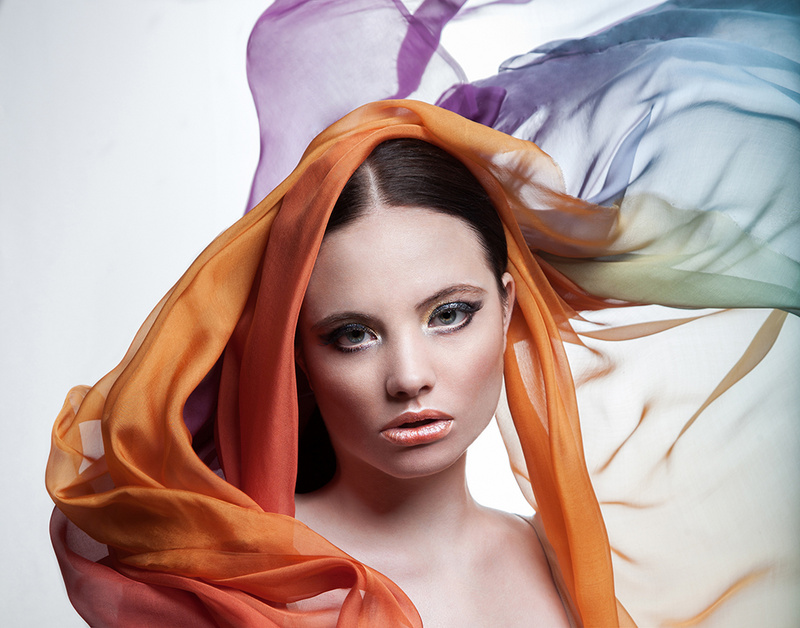 Female model photo shoot of Oxana Kernan  in Los Angeles , makeup by Oxana Kernan 