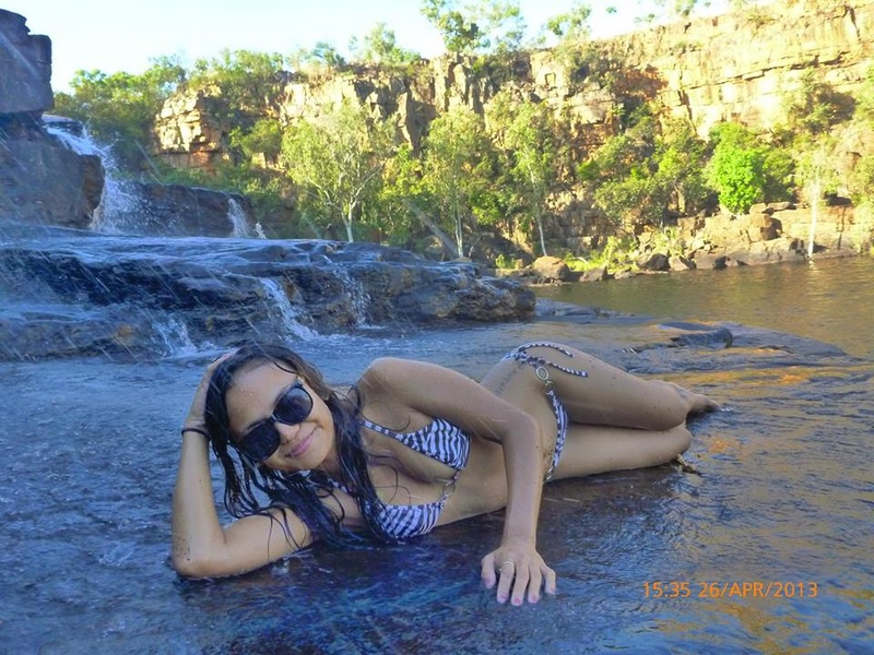 Female model photo shoot of Vilove in Manning Gorge- Gibb River