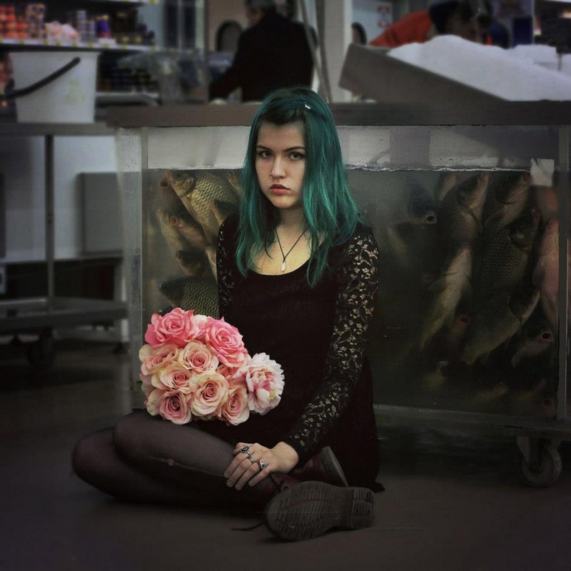 Female model photo shoot of deadplant