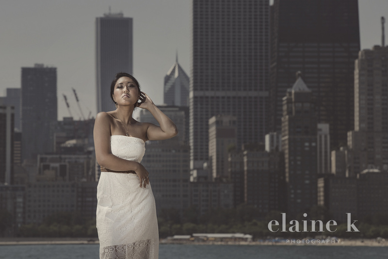 Female model photo shoot of Elaine Kalvelage and Hilarymae in Chicago, Illinois, makeup by CristinaGomezMakeUp