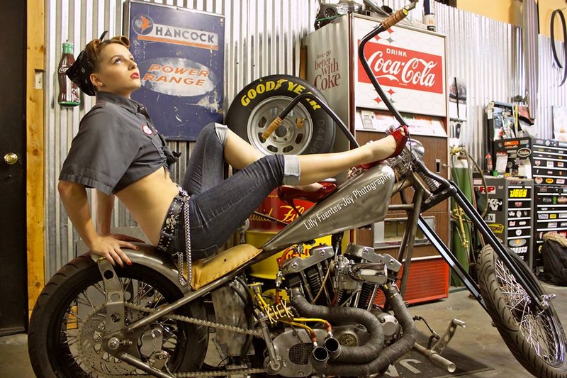 Female model photo shoot of Lilly Fuentes Joy  in Demon Rides Sacramento, Ca