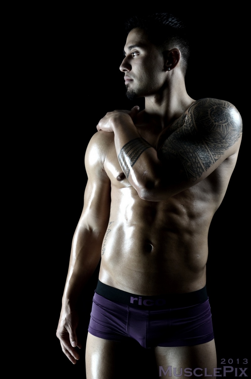 Male model photo shoot of AJ Merza by MusclePix LLC