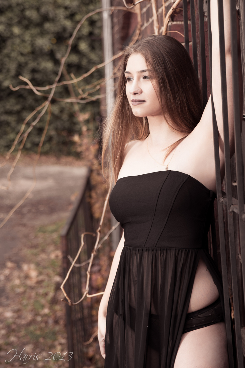 Female model photo shoot of Rebecca Votova by BHarrisPhotography