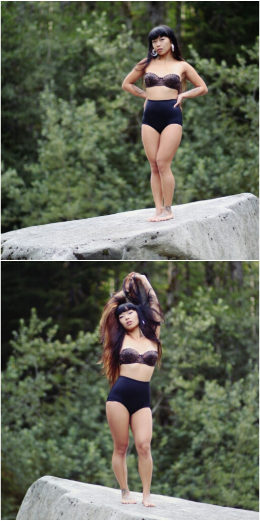 Female model photo shoot of prettyporkchops by 1704216 in Lynn Canyon