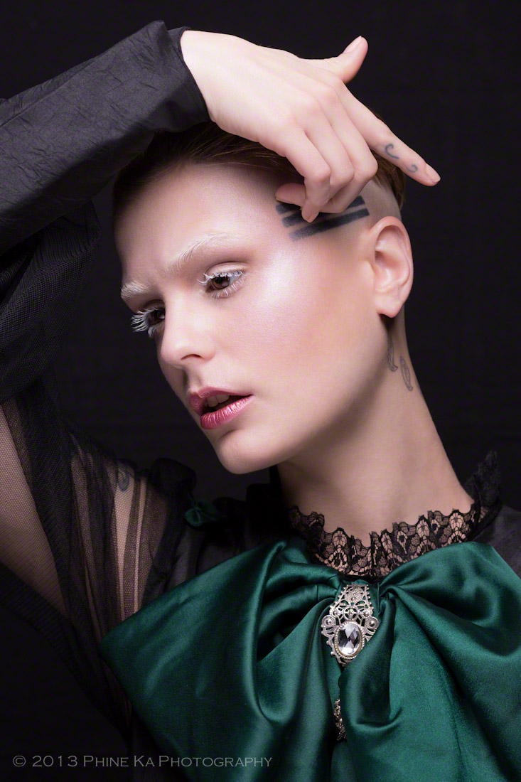 Female model photo shoot of Phine Ka in London, makeup by Lauren Reynolds Makeup
