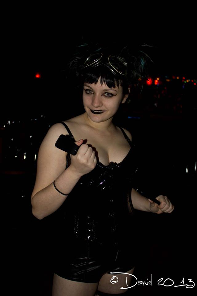 Female model photo shoot of jojo la petite peste in club sin