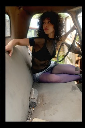 Female model photo shoot of SARA P by jason girard - chicago, clothing designed by Rosina-Mae