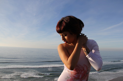 Female model photo shoot of sikst33n in Half Moon Bay - CA