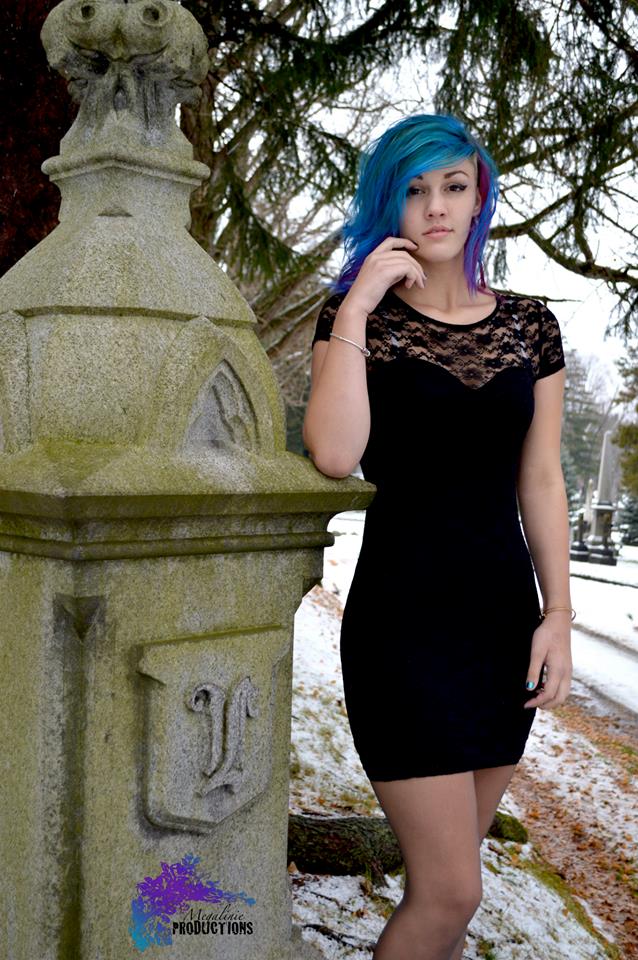 Female model photo shoot of Treevis  in Forrest Hill Cemetery