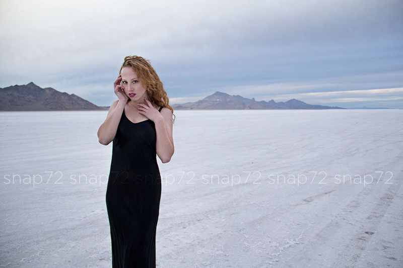 Male and Female model photo shoot of Snap72 and Rainey Tadehara in Bonneville Salt Flats
