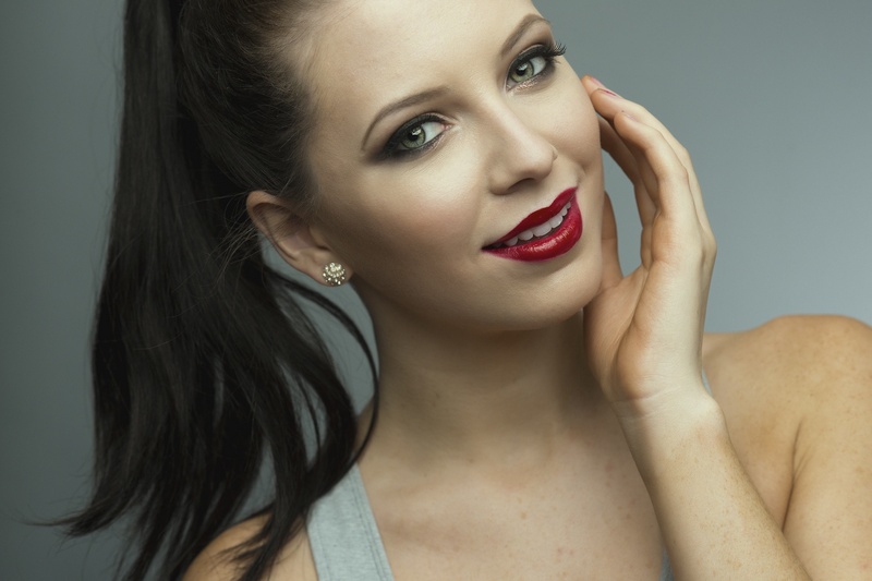 Female model photo shoot of Lindeclassical by Kurt Von , makeup by Miranda Richards