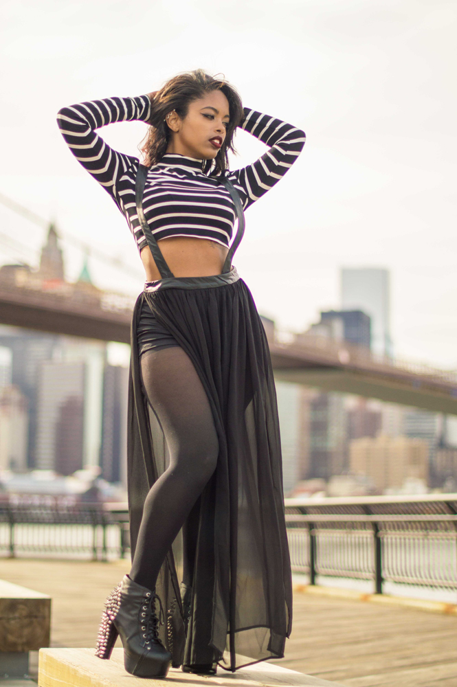 Female model photo shoot of JessicaEve in Dumbo Brooklyn