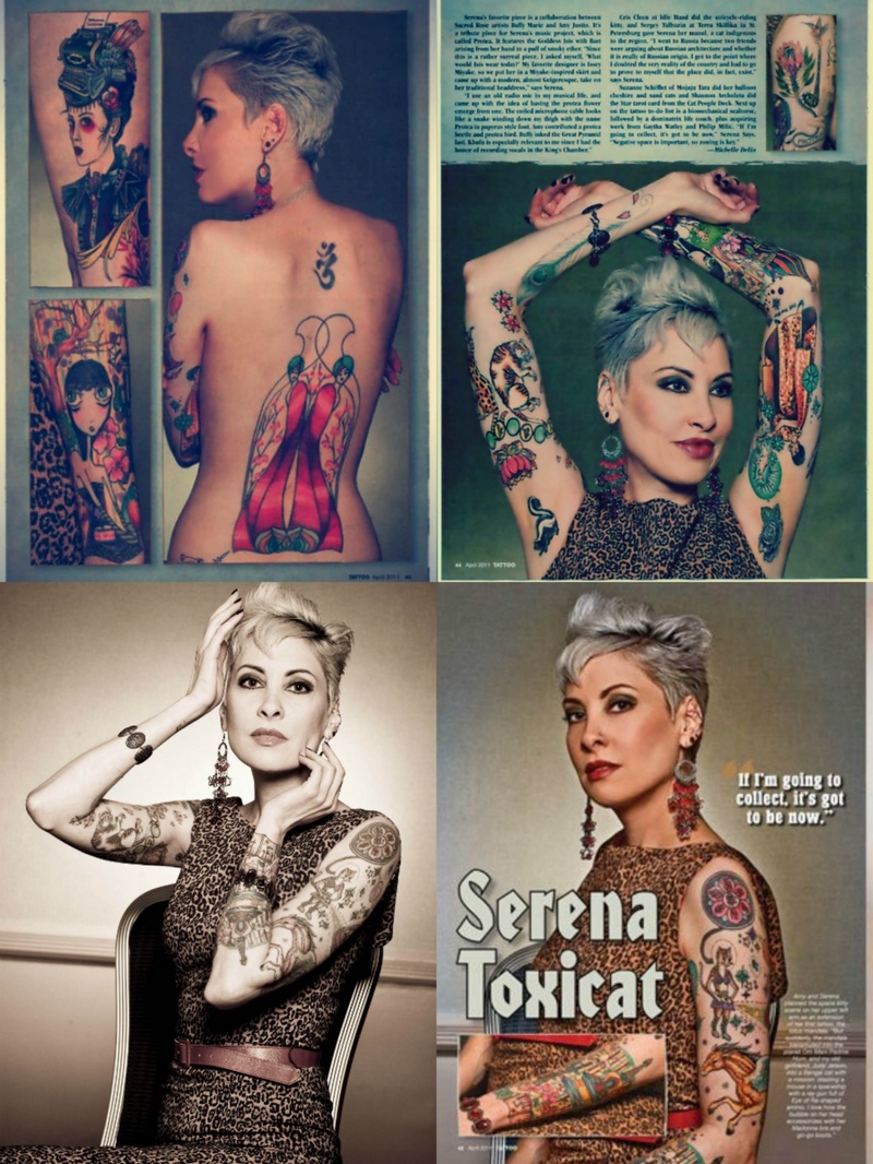 Female model photo shoot of Serena Toxicat -Tattoo  in SF