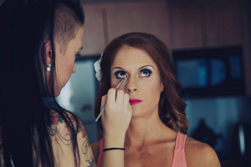 Female model photo shoot of Peachface Makeup  in Gold Coast