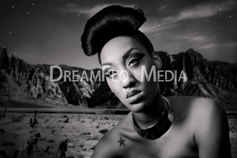 Male and Female model photo shoot of DreamFlo Media and Ebony Mechell