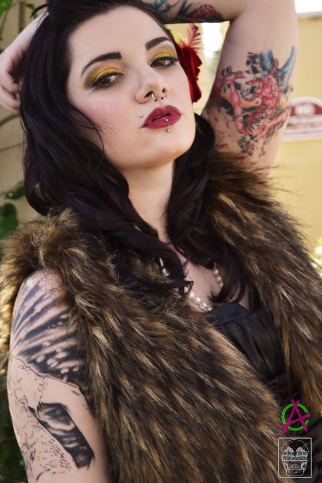 Female model photo shoot of LisaKart in Anarchist Closet