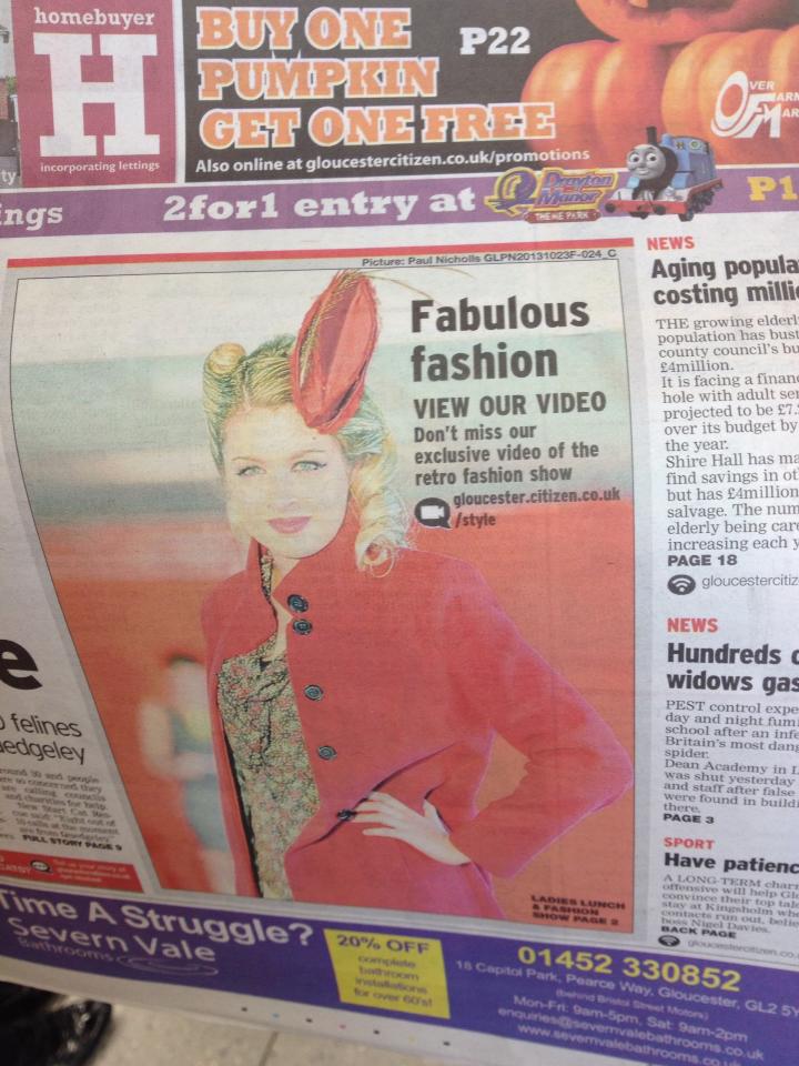 Female model photo shoot of Jodie Chilton MUA in Front cover of the paper!