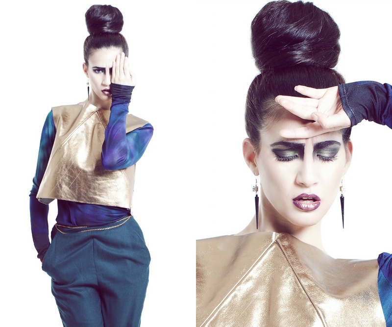 Female model photo shoot of Priyanka Hair and MUA in London
